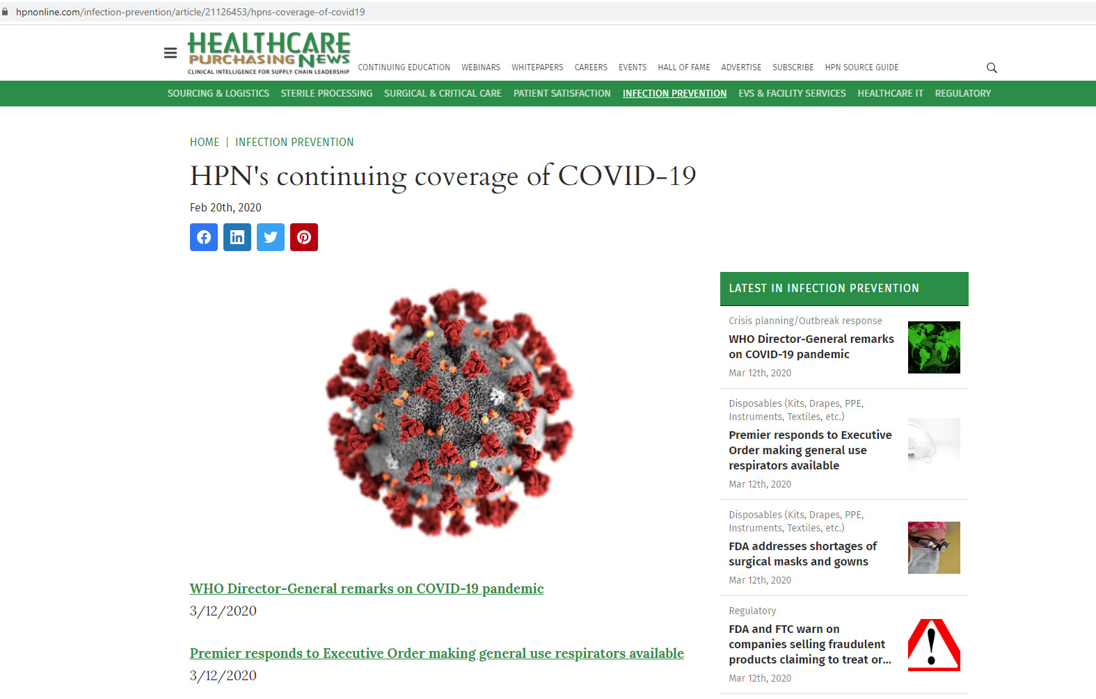 HPN’s Continuing Coverage of COVID-19