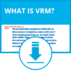 VRM eBook: a playbook of recommendations on conducting productive and transparent virtual business relationships that replicate the high touch nature of in-person meetings and facilitate the introduction of new provider and supplier relationships
